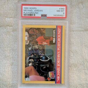 OB1 1990 NBA HOOPS Michael Jordan "Playground" Card#382 GRD NM-MT8